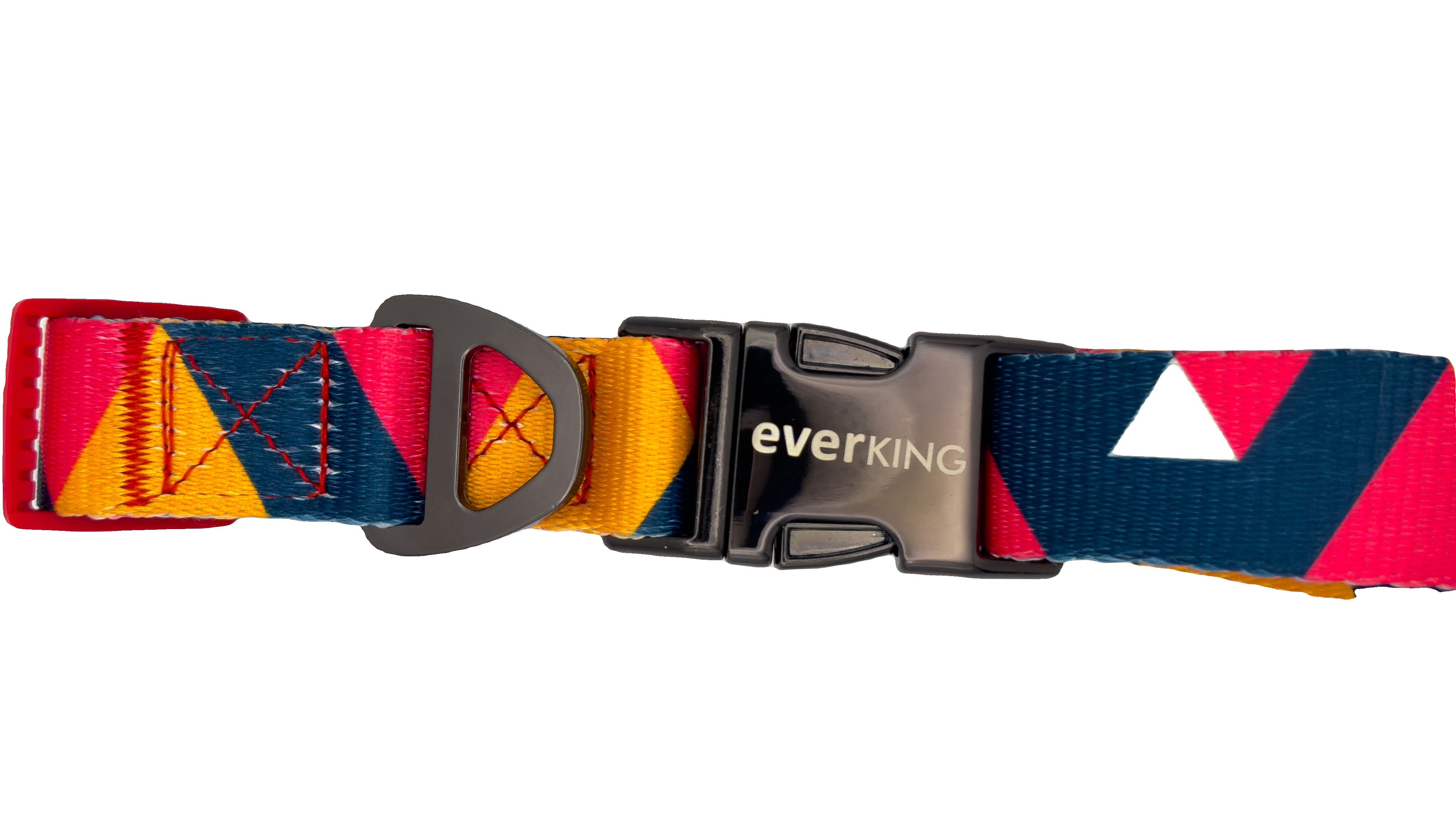 EVERKING Dog Collar Geometric Design 3 Sizes Pet Collar Soft and Comfy Adjustable Collar for Dogs - (Vanilla, L)